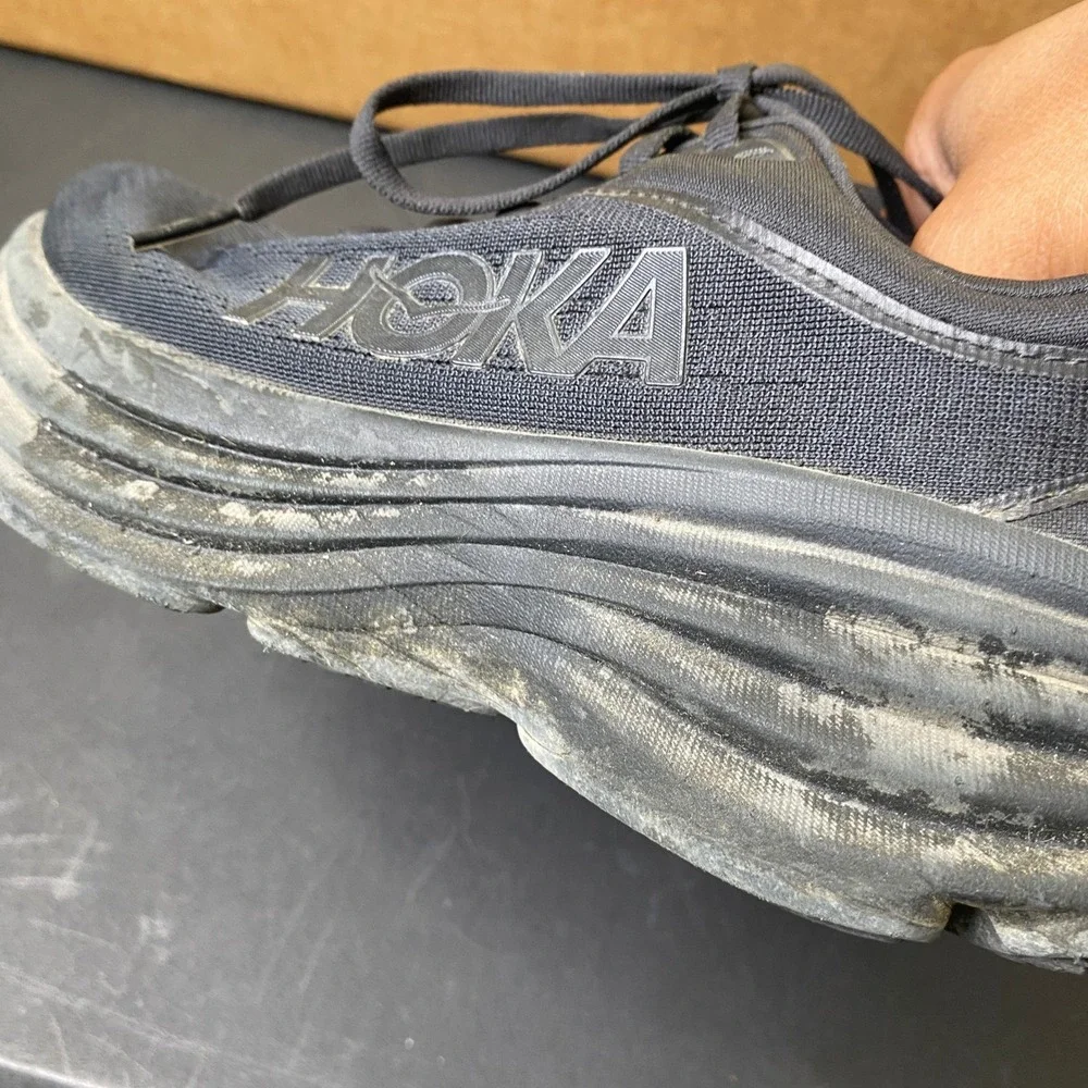 Hoka Bondi 8 Womens 7B Black Running Shoes Sneakers 1127952 BBLC